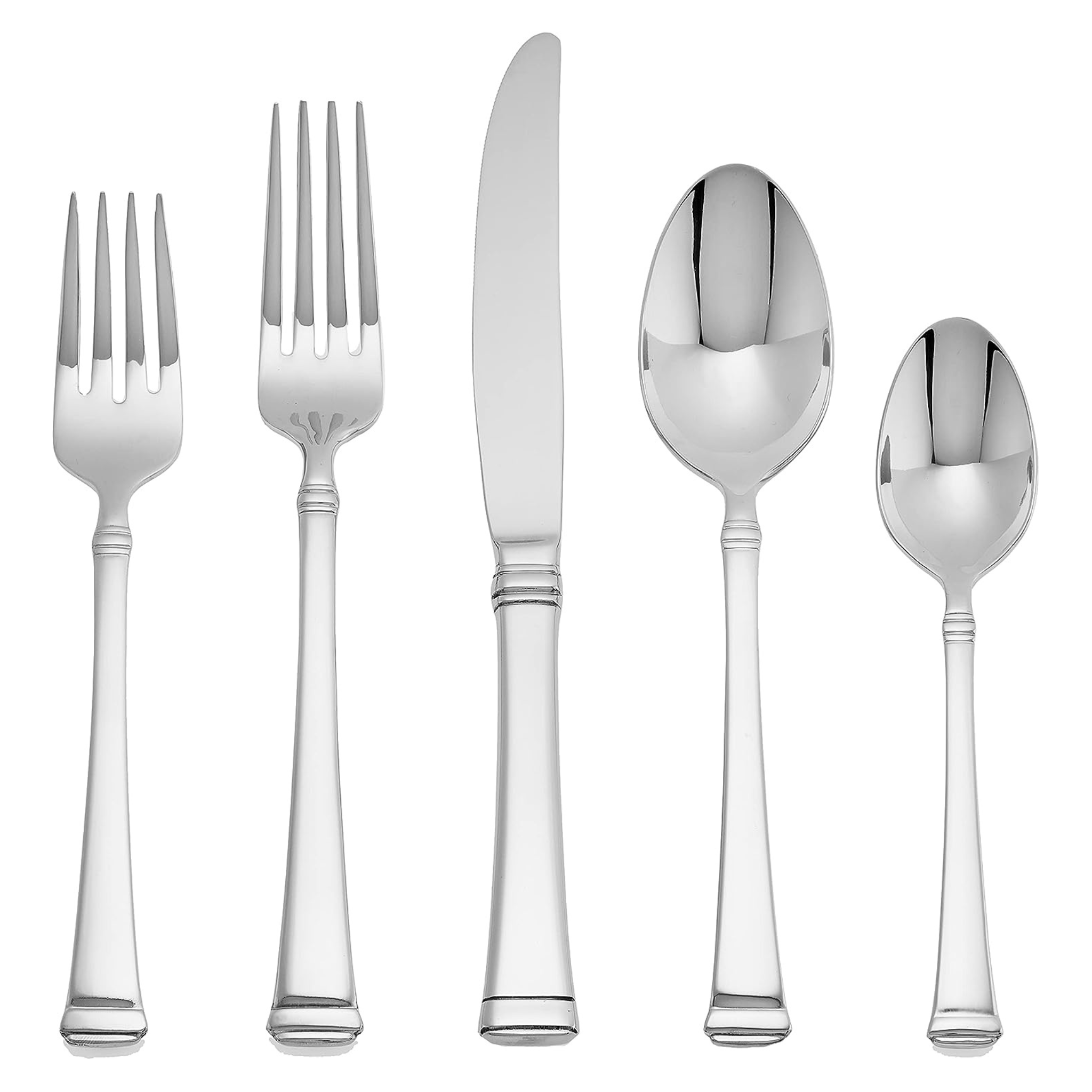 Mikasa Harmony 45-Piece 18/10 Stainless Steel Flatware Set With Serving Utensil Set, Service For 8
