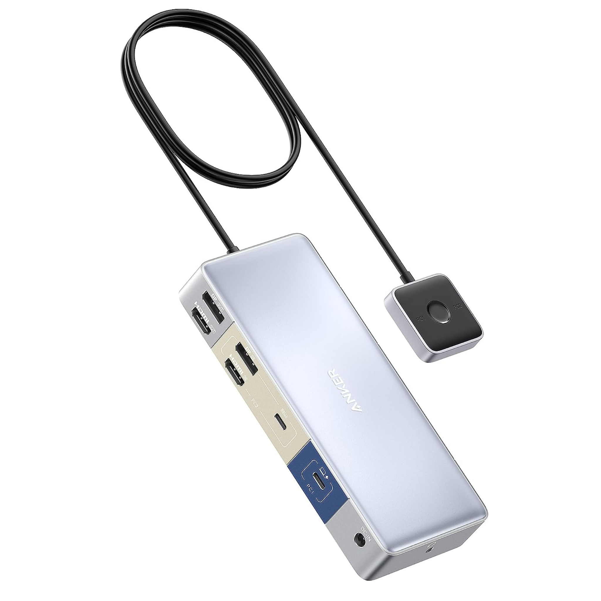 Anker 553 USB-C Docking Station w/ KVM Switch for Desktop PC & Laptop