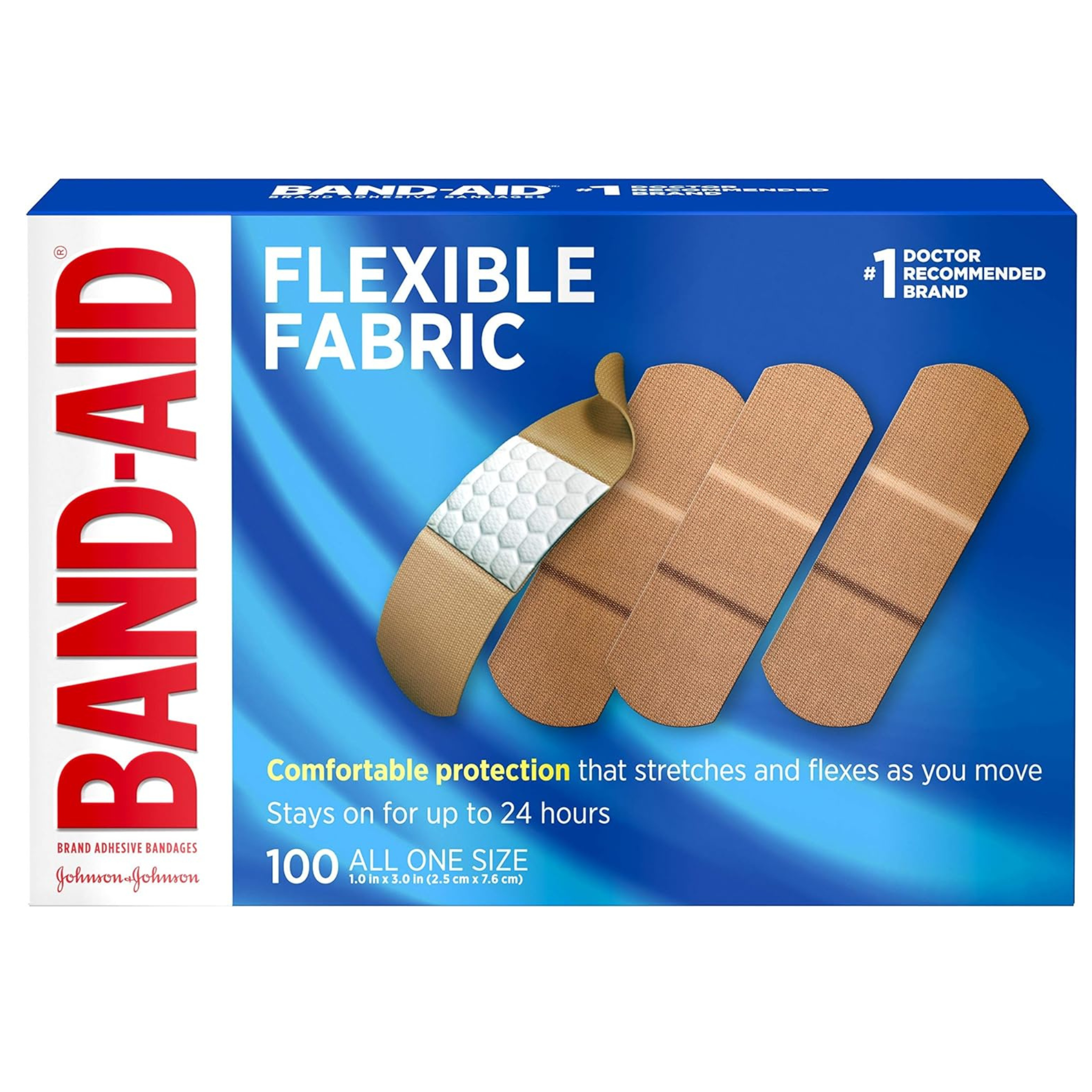 100-Ct Band-Aid Brand Flexible Fabric Adhesive Bandages