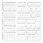 25-Pcs Clear Plastic Drawer Organizers Set