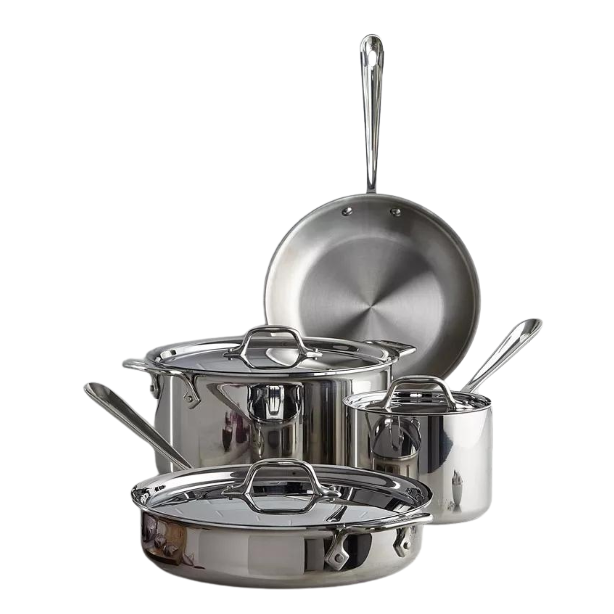 All-Clad D3 3-Ply Stainless Steel 7 Piece Cookware Se