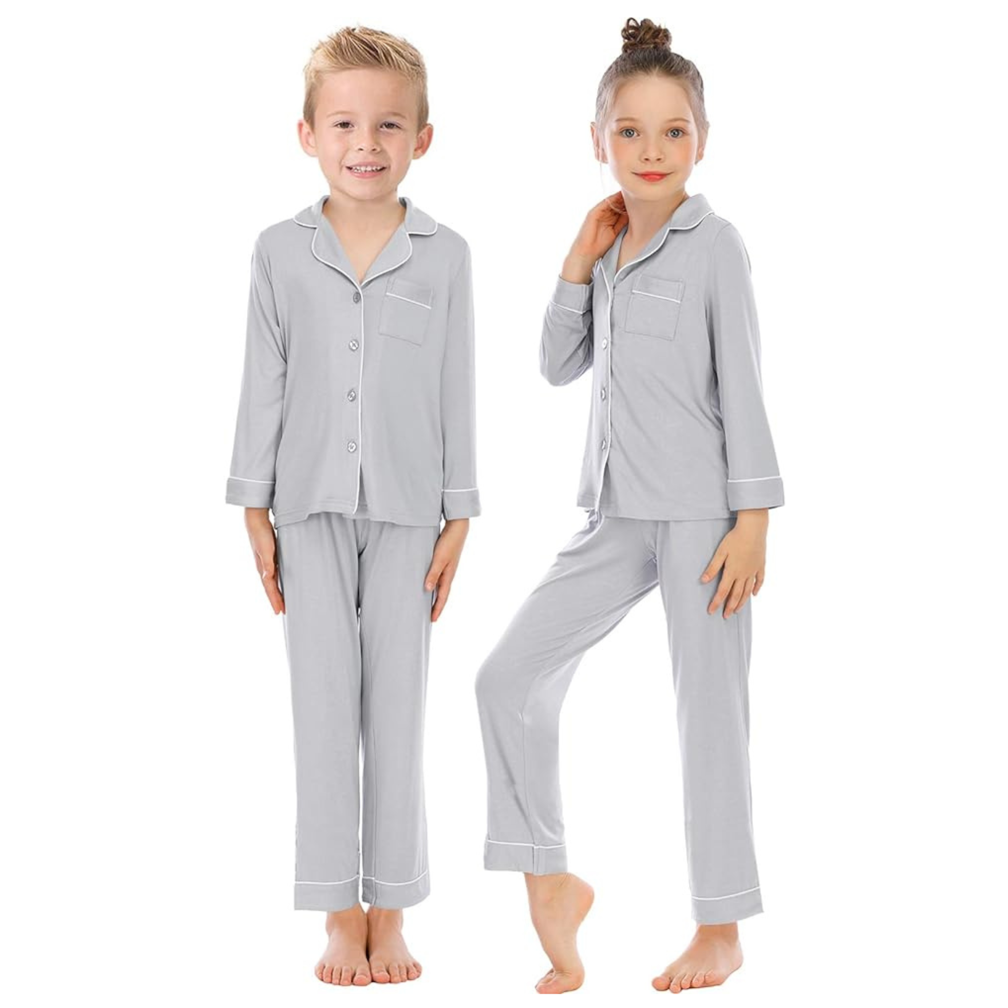 2 Pcs Long Sleeve Kids Pajamas