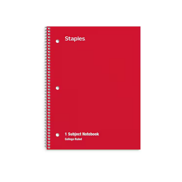 Staples 1-Subject Notebook