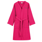 Lacoste Home Men's or Women's Logo Patch 100% Cotton Pique Bath Robe