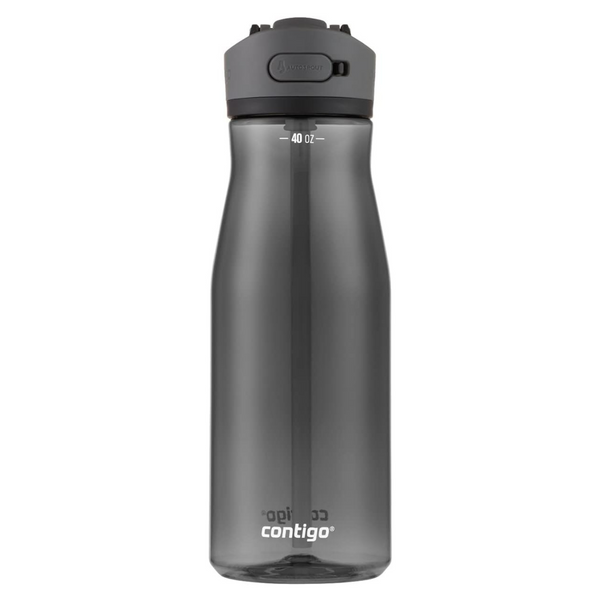 40oz Contigo Ashland 2.0 Water Bottle w/ Lid Lock & Angled Straw (Licorice)