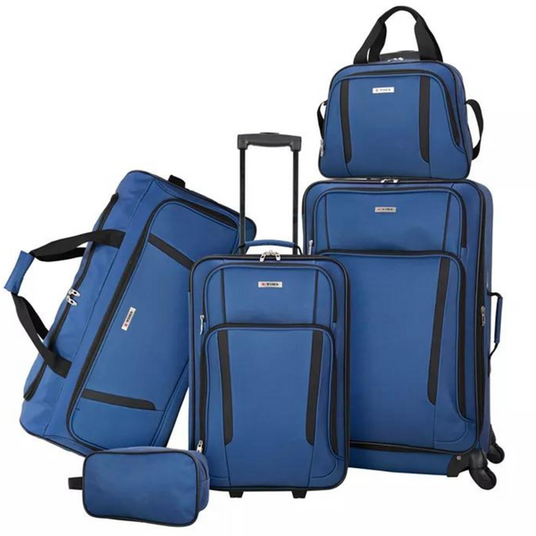 5-Piece Softside Spinner Luggage Set (4 Colors)
