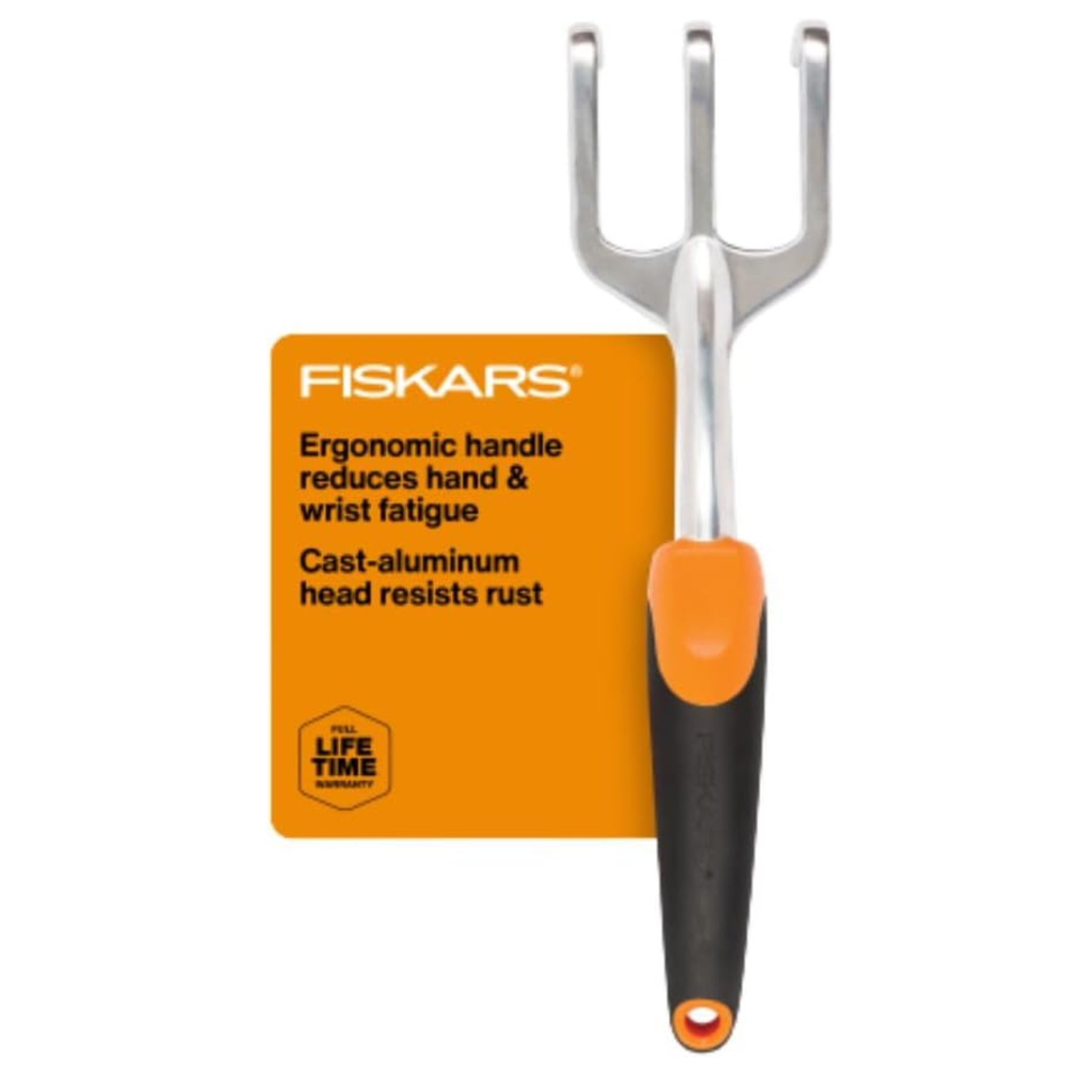 Fiskars Ergo Heavy Duty Cultivator Gardening Hand Tool Black Orange fiskars-ergo-heavy-duty-cultivator-gardening-hand-tool-black-orange