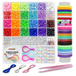 1100-PCS Pony Beads Bracelet Making Kits