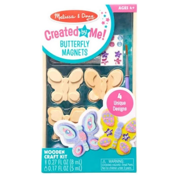 Melissa & Doug Created by Me! Wooden Butterfly Magnets Craft Kit