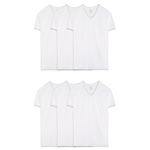 6-Pack Fruit of the Loom Men's Eversoft 100% Cotton V-Neck Undershirts