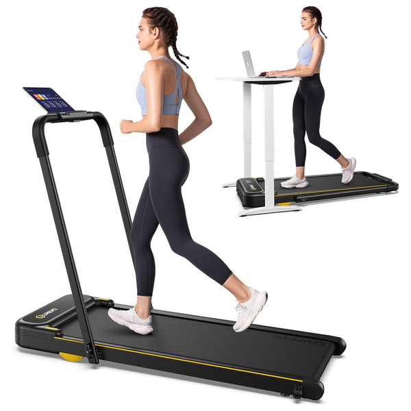 Urevo 2 in 1 Folding Treadmill with Remote Control