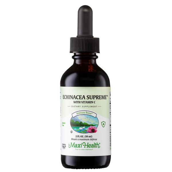 Maxi Health Organic Echinacea Supreme Liquid Extract with Vitamin C, Immune Support Supplement