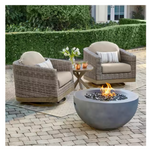 Hampton Bay Grove Park 36" x 18" Round Concrete Propane Gas Fire Pit