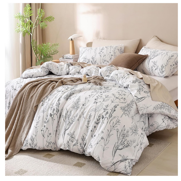 3 Pieces Floral Duvet Cover