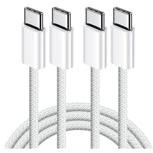 2-Pack 6ft 60W USB-C to USB-C Fast Charging Cord
