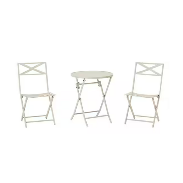 StyleWell 3-Piece Folding Steel Slat Outdoor Bistro Set