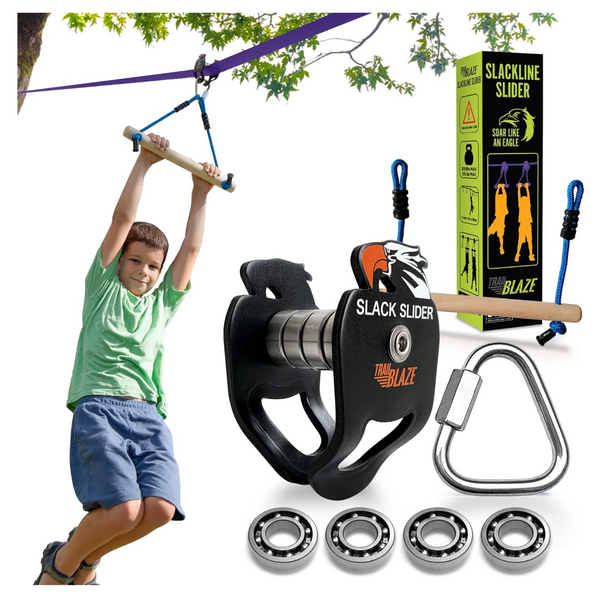 Kids' Slackline Zipline Kit with Monkey Bar