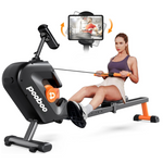 Pooboo Max 350 LBS Magnetic Rowing Machine w/Tablet Holder