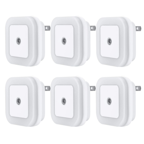 6-Pack Uigos LED Night Light Lamp with Smart Sensor Dusk to Dawn