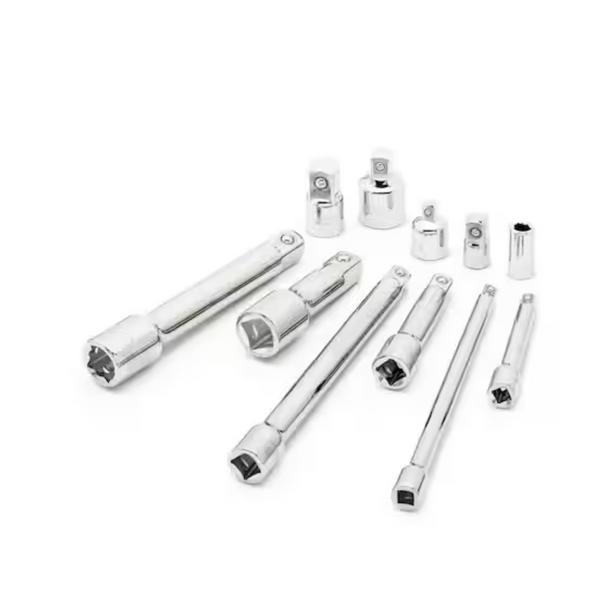 11-Piece Husky 1/4", 3/8" & 1/2" Drive SAE & MM Extension & Adapter Set