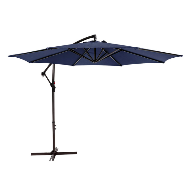 Justlet 10ft Outdoor Hanging Offset Cantilever Umbrella