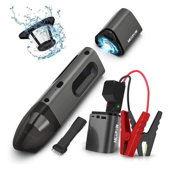 Nexpow 12V 1500A Battery Jump Starter with Car Vacuum Cleaner