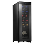 NutriChef Freestanding Countertop Compact Mini Wine Fridge Chiller 12 Bottle Capacity