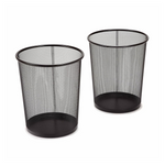 2-Pack 6-Gallon Seville Classics Steel Mesh Round Trashcan
