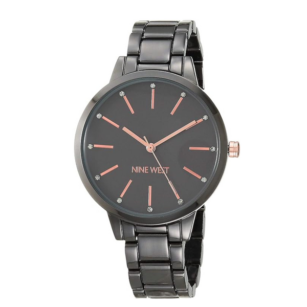 Nine West Women's Crystal Accented Bracelet Watch