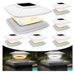 8-Pack JVK Outdoor Solar Powered Goods Post Cap Lights