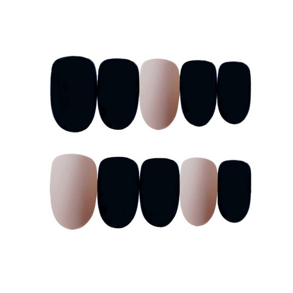 24-Pack Tuzetuze Fit & Natural Reusable French Tip Press On Nails