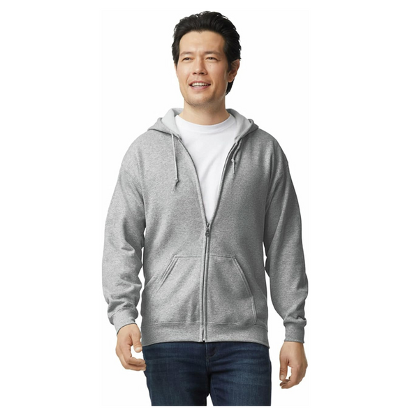 Gildan Adult Fleece Zip Hoodie Sweatshirt