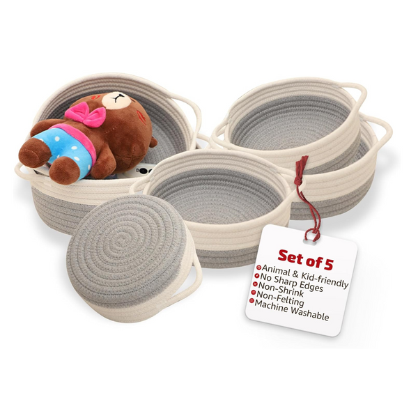 5-Pack Rope Storage Basket