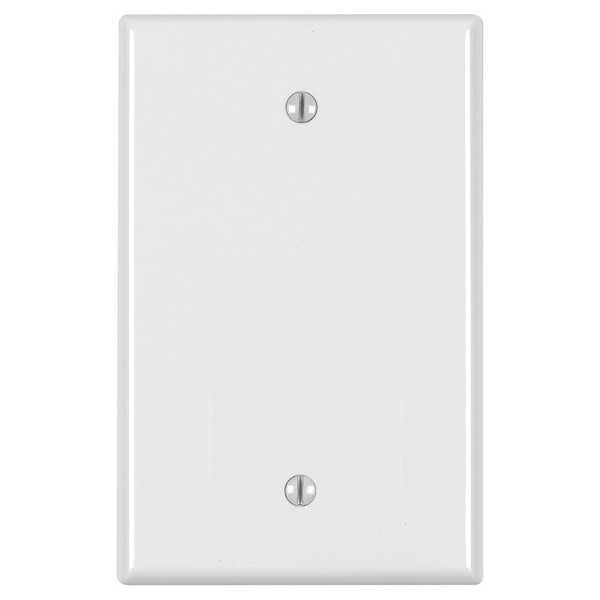 Leviton 1-Gang Blank Wallplate (White, Midway Size)