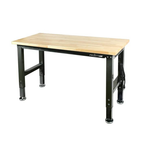 48" x 20" Frontier Heavy-Duty Adjustable Height Workbench w/ Built-In Power Strip