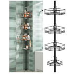 Seirione Adjustable Tension 4-Tier Pole Shower Caddy
