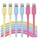 6-Pack Apple MFi Certified Fast Charging Lightning Cables