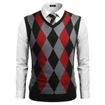 Coofandy Men's Slim Fit V-Neck Sleeveless Pullover Sweater