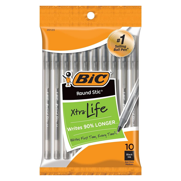 BIC Round Stic Xtra Life Ballpoint Pen