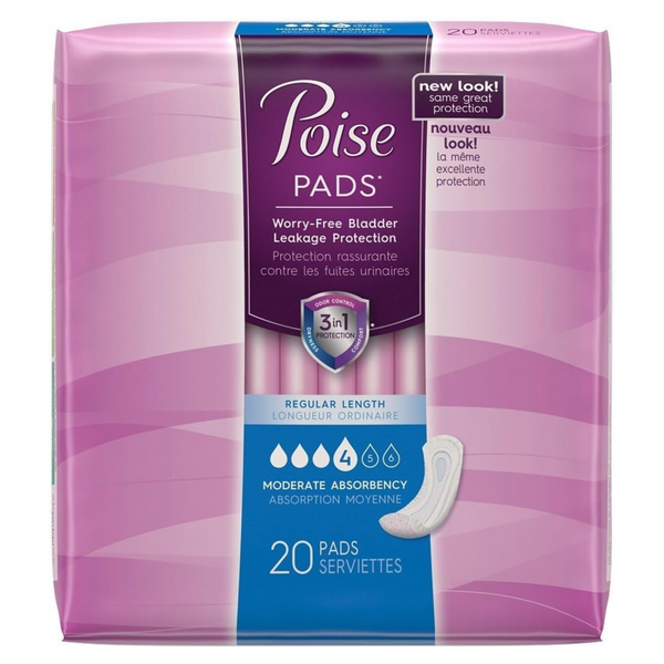 2-Pack Poise Moderate Absorbency Pads