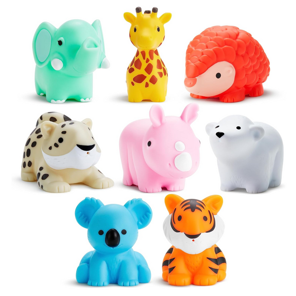 8-Pack Munchkin Wild Animal Baby Bath Toy Squirts