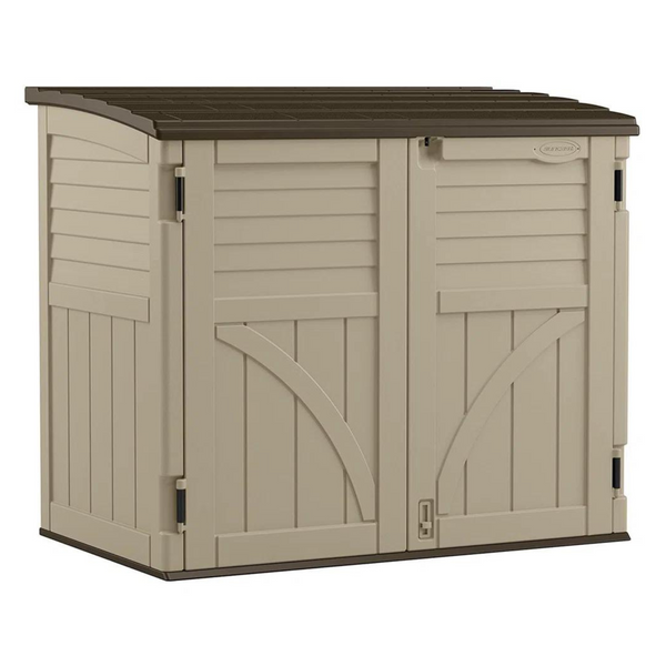 Suncast 34 Cubic Feet Lockable Horizontal Compact Storage Shed