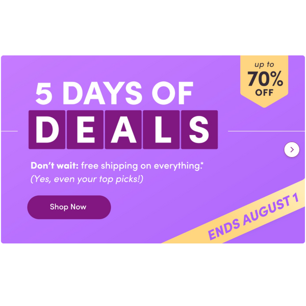 Hasta 86 % de descuento en los 5 días de ofertas de Wayfair: finaliza el 1 de agosto
