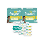 Ahorre a lo grande en 2 cajas de Pampers, Swaddlers, Cruisers y Easy Ups con paquetes de 12 toallitas