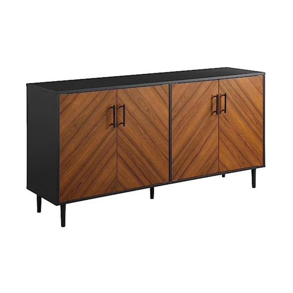 Walker Edison Fehr Modern 4 Door 58 Inch Bookmatch Buffet
