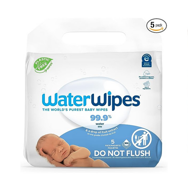 Paquete de 300 toallitas de agua.