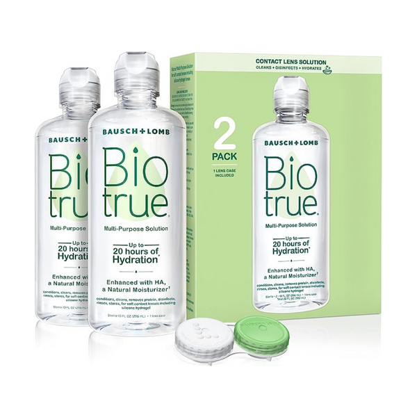 2-Pk 10-Oz Bausch + Lomb Biotrue Soft Contact Lens Multi-Purpose Solution
