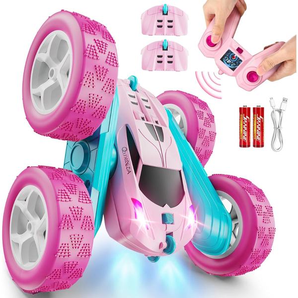 2.4 GHZ Double Sided Remote Control Car Toy with Headlights