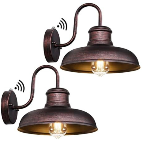 2-Pack Waterproof Dusk to Dawn Outdoor Wall Lights