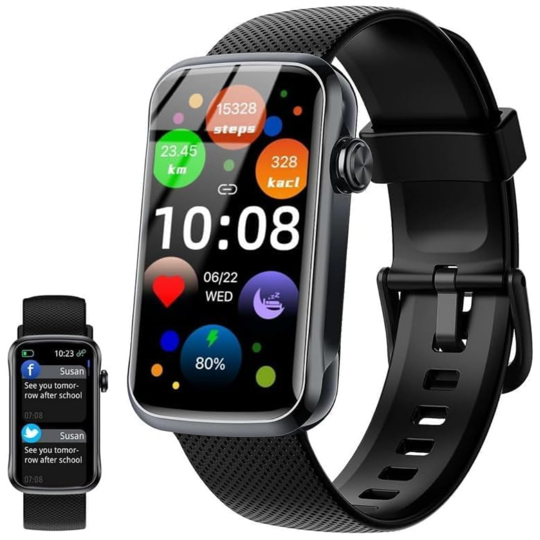 Fempoin Unisex Smartwatch with 24/7 Heart Rate/Sleep/SpO2 Monitor